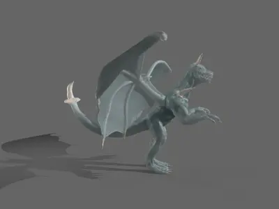 DRAGON with wings 3D model