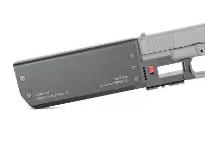 Fischer Development Suppressor for Glock 19 Gen5 Low-poly 3D model