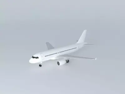 Template Airbus A319 100 v2 3D model