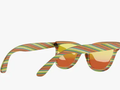Bamboo Sunglasses 3D model