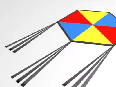 Hexagonal Kite 3D model