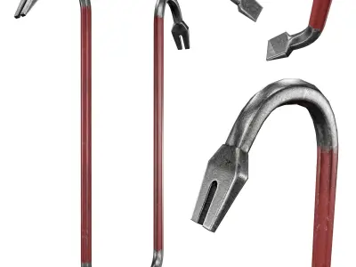 Ice Axe And Crowbar  Pack Low-poly 3D model