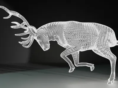 Wire Gazelle   3D model