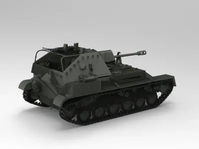 SU-76 self-propelled gun 3D model