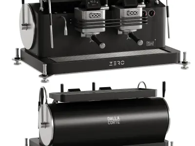 Coffee Makers Set 6 Commercial Set 2 Low-poly 3D model