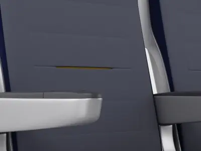 Economy Airplane Seating 3D model
