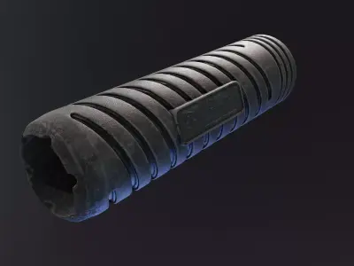 Manta V2 Suppressor Cover Low-poly 3D model