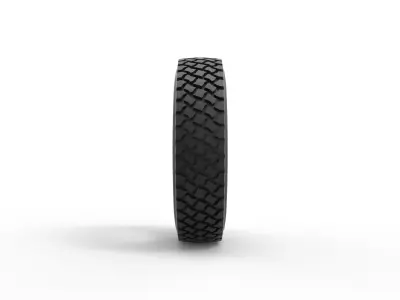 Semi truck tire 7 Scale 1 to 25 3D print model