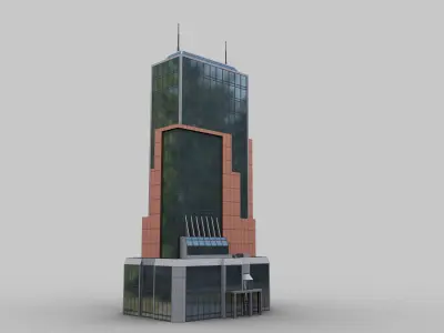 Modern Building pack2 Low-poly 3D model