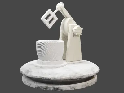 Bread Mixer Free low-poly 3D model