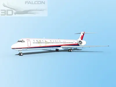 Falcon3D MD-80 Trans World Airways 3 3D model