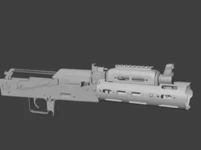 Tihon M-Lock tactical handguard  Low-poly 3D model