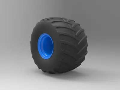 Wheel from monster truck 3D model