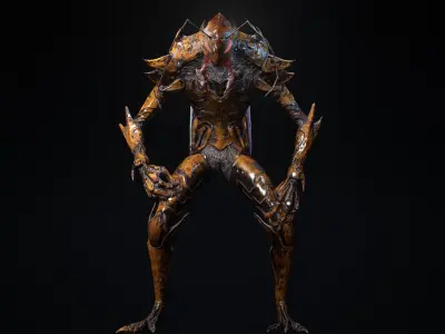 Bug 01 Low-poly 3D model