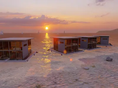 Hotel Beach-Hotel Beach Resort-Villa Suite 3D model