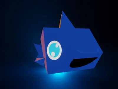 Sharky - The Shark  Low-poly 3D model