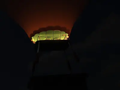 Hot air balloon- Low-poly 3D model