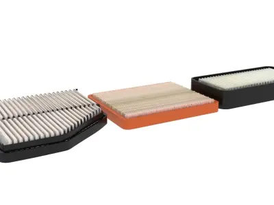 Car Air Filters 3D model
