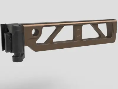 JMAC Customs ST-6 Tube Adapter and 1913 Folding Mech Low-poly 3D model