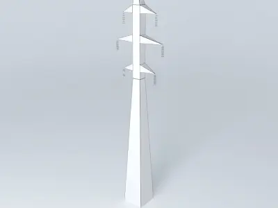 Transmission line tower 2322 Chiekurkalns Riga Latvia Free 3D model