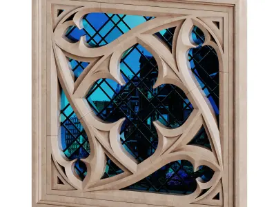 Gothic Window 02 3D model