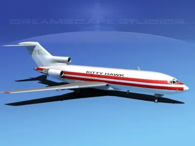 Boeing 727-100 Kitty Hawk 3D model