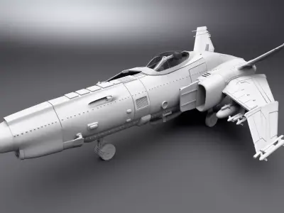 Caprica Viper Airforce Scale model 3D print model
