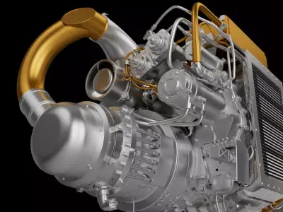 Gas Turbine Engine 3D print model