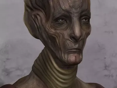 Sci Fi Creature Bust 3D print model purchase