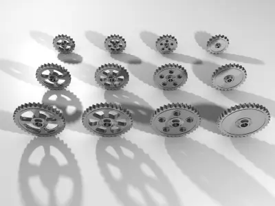 Cogwheels gears 3D model