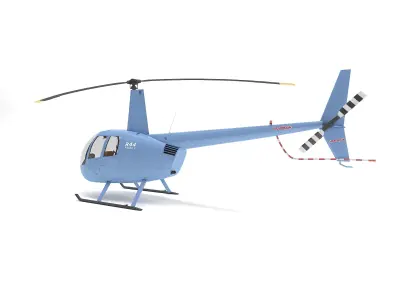 Helicopter Robinson R44 3D model