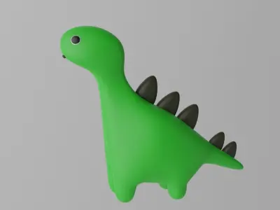 Cartoon Cute Dinosaur Toy 3D model