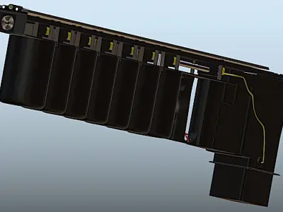 GR-1 Anvil Semi-Automatic Gauss Rifle - High Poly 3D Model Low-poly 3D model