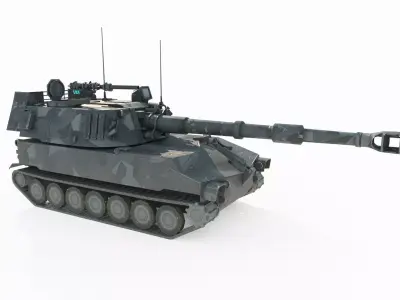 Science fiction weapon vehicle tank killer 3D model