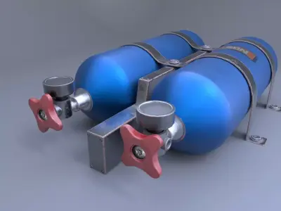 Nitro two gas cylinders Free 3D model