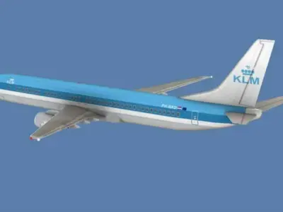 Boeing 737 KLM Low-poly 3D model