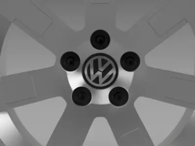 VW Polo Blue UK 2010 rim 3D model