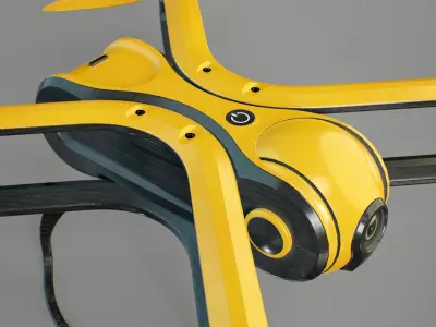 Quadcopter Drone PBR Low-poly 3D model