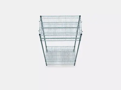 OMAR Bookcase with clothes rack Low-poly 3D model