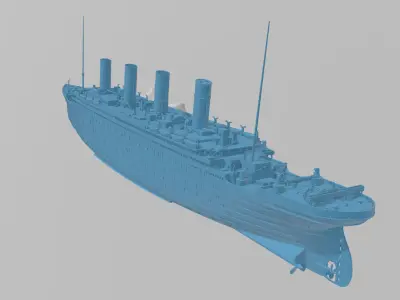RMS Titanic and iceberg scale model 3D print model