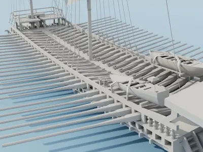 Galley Ship 3D model