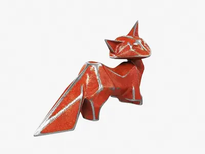 Figurine fox 3D model