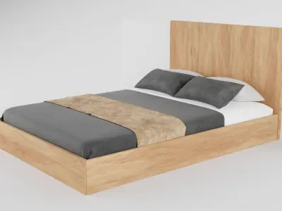 Simple bed Free 3D model buy
