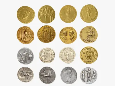 Roman Coins 3D model