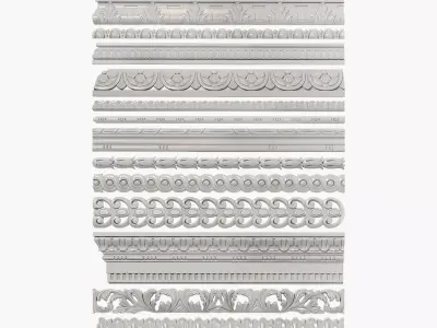 Collection of 16 classic moldings Part 2 3D model