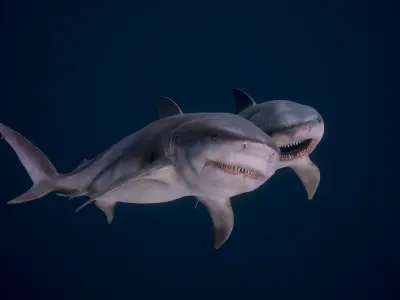 Bull Sharks Low-poly 3D model