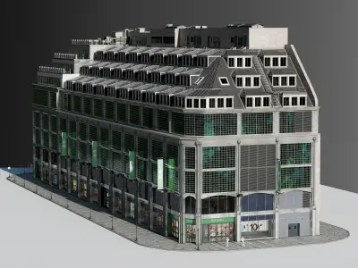Modern Commercial Building 3D model