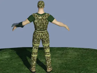 Modern Warfare Soldier Low-poly 3D model