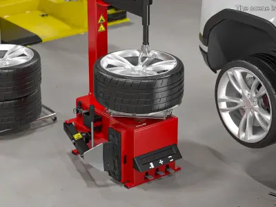 Sport Car Wheel with Grey Caliper 3D model