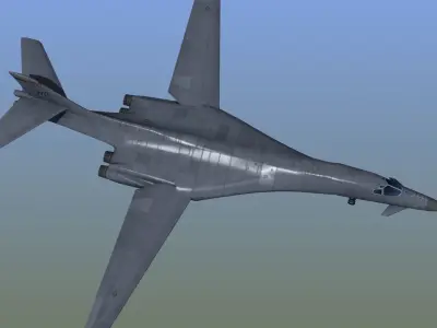 B1B Bomber Low-poly 3D model